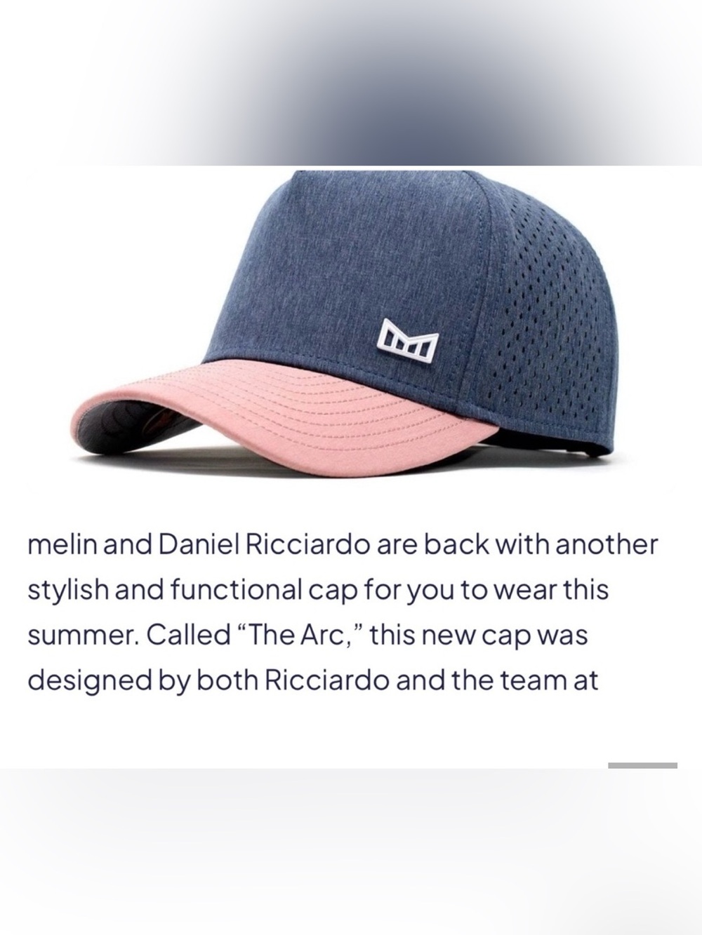 RARE special edition Melin Blue and Pink Arc V2 Hydro Cap - Picture 2 of 7